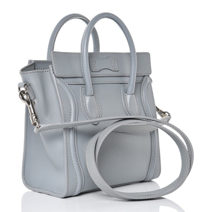 Celine Smooth Calfskin Nano Luggage Sky 3 of 9