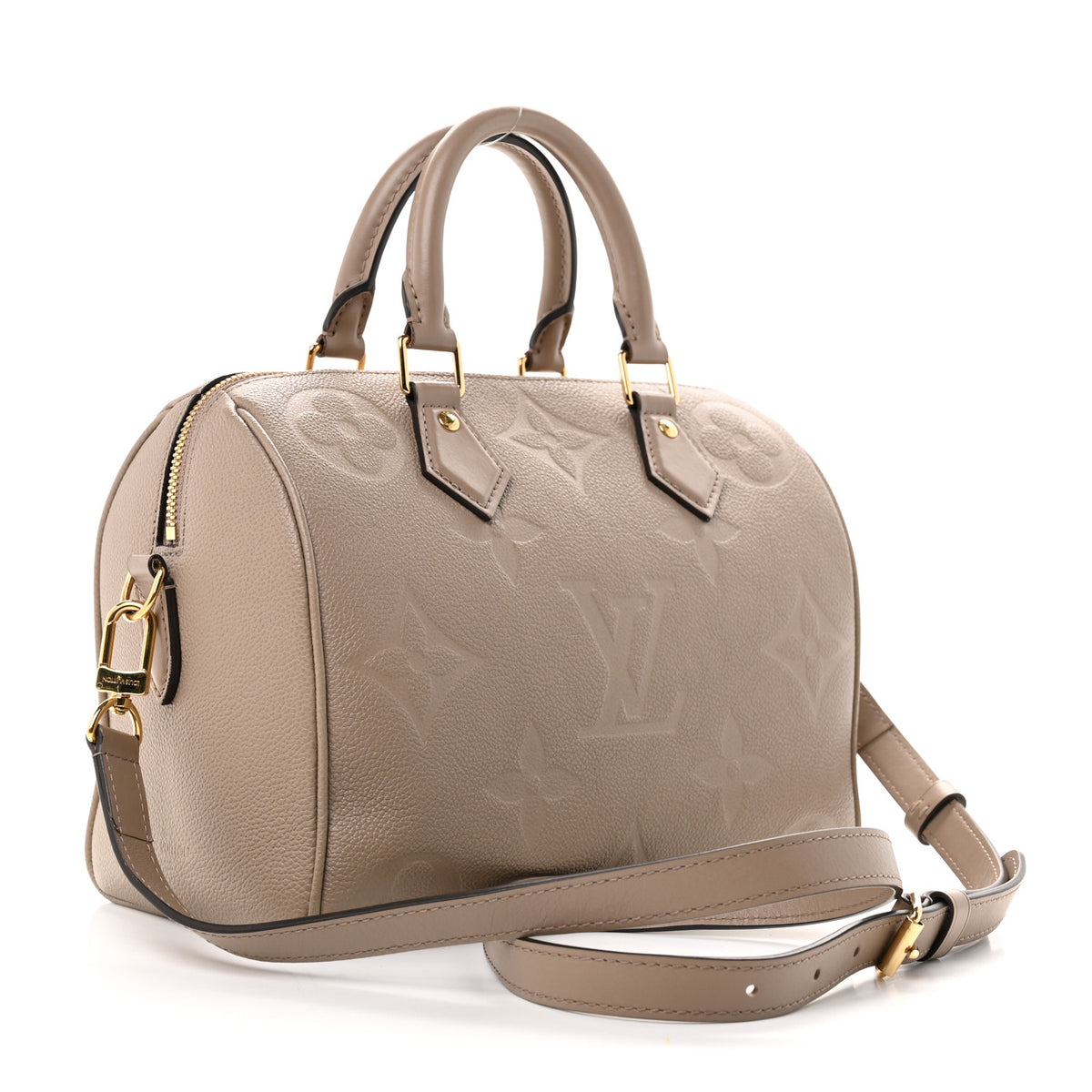 Louis Vuitton Empreinte Monogram Giant Speedy Bandouliere 25 Tourterelle 2 of 9