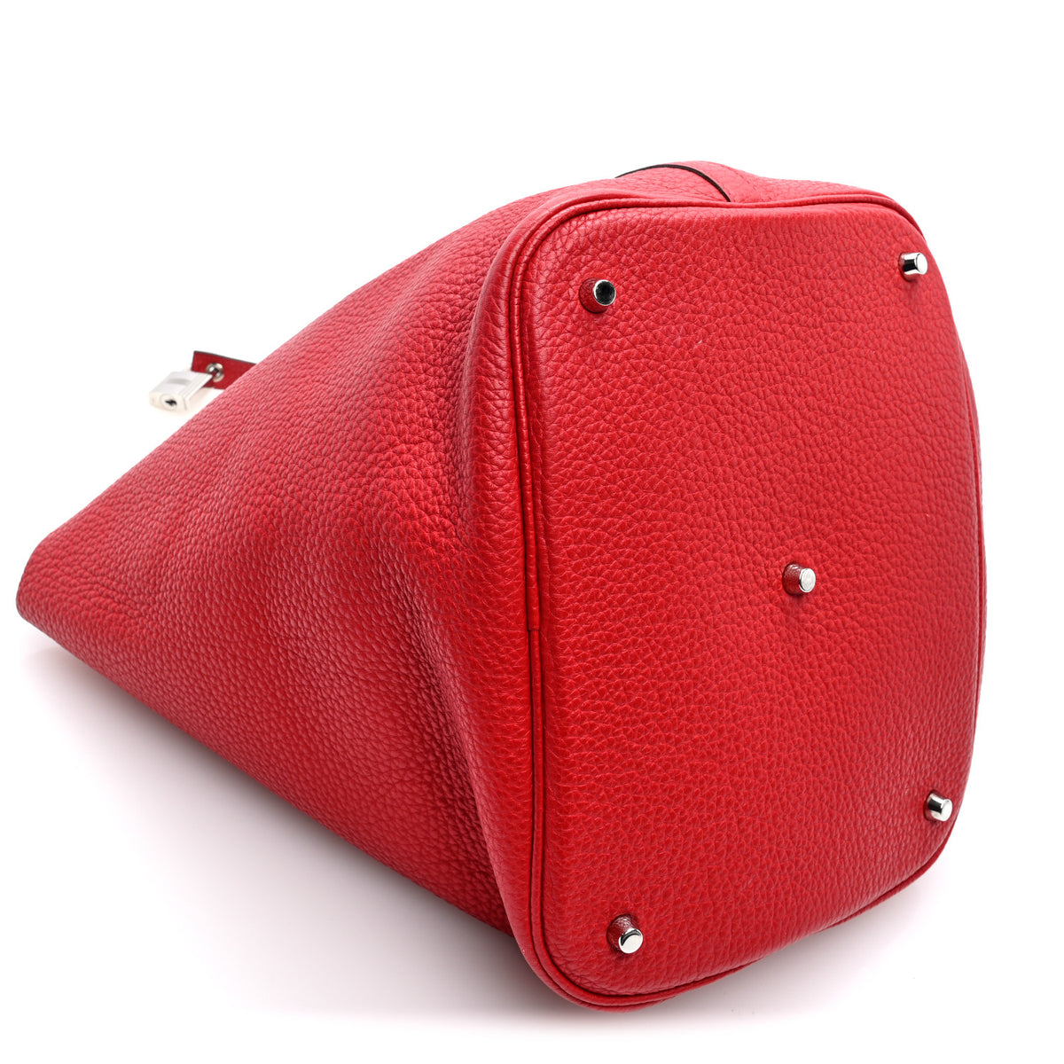 Hermes Taurillon Clemence Picotin Lock 26 GM Rouge Casaque 9 of 10