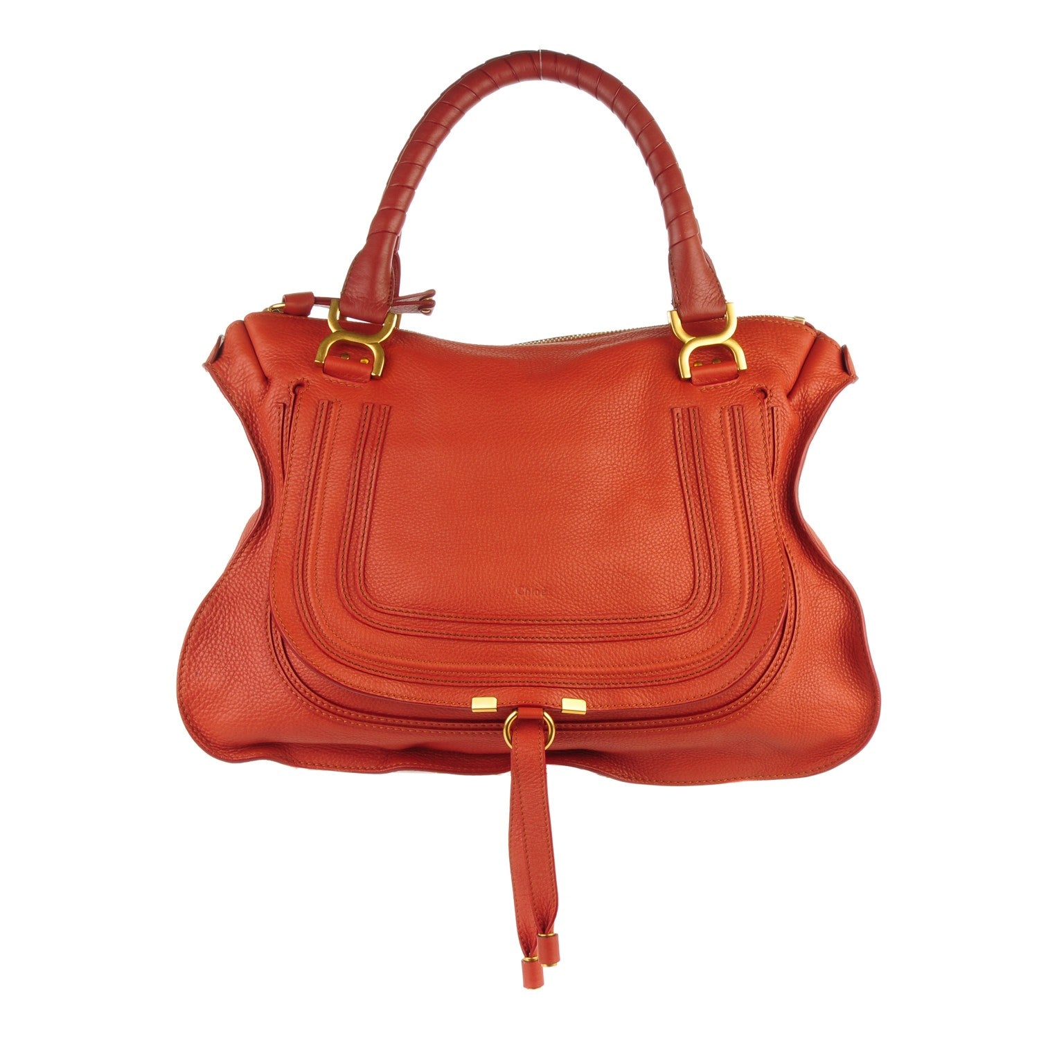 Chloe Calfskin Large Marcie Satchel Maple Leaf 1 of 8