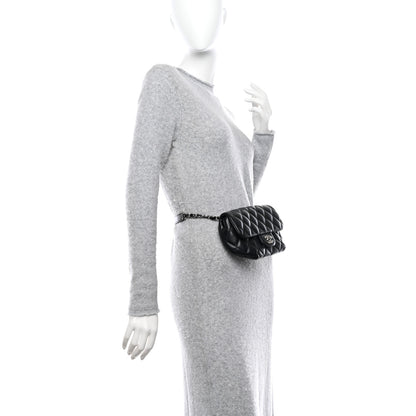 Chanel Calfskin Quilted CC Uniform Flap Belt Bag Black 2 of 10