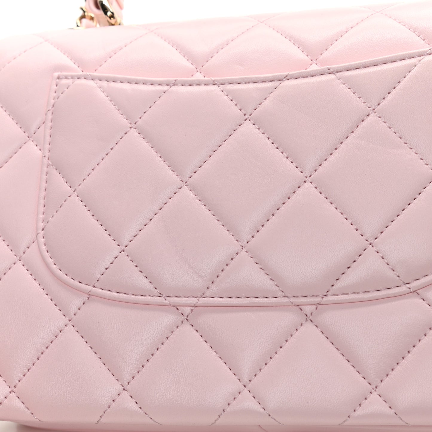 Lambskin Quilted Small Trendy CC Flap Dual Handle Bag Light Pink