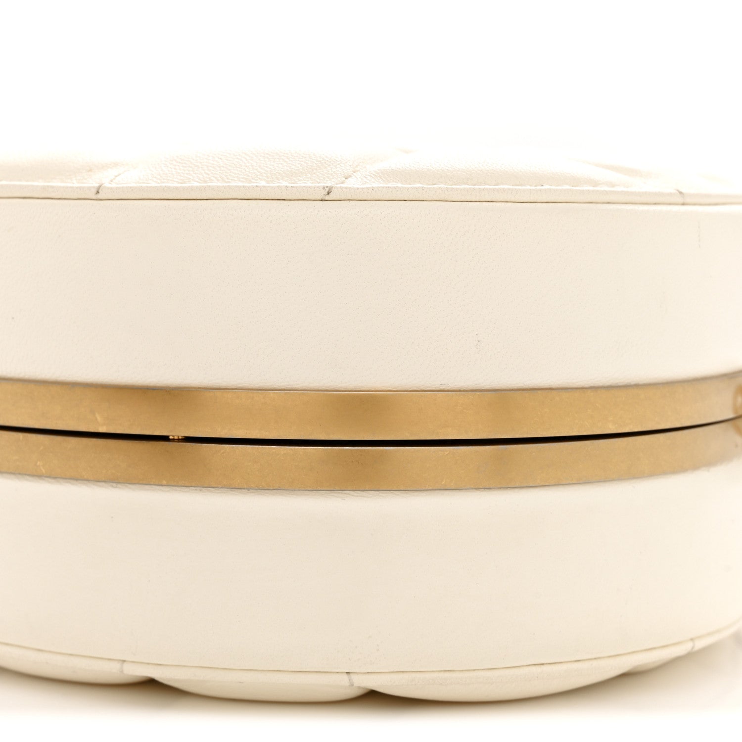 Chanel Lambskin Round Clutch With Chain White 10 of 11