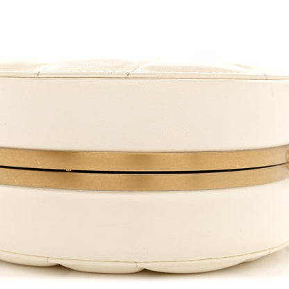 Chanel Lambskin Round Clutch With Chain White 10 of 11