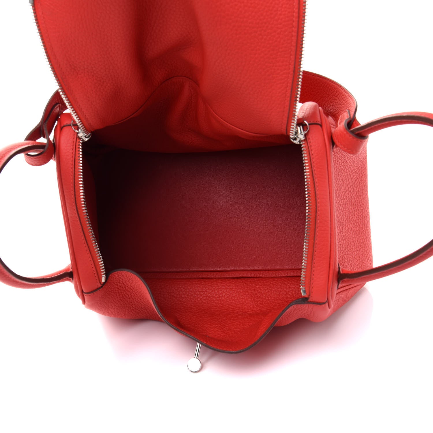 Hermes Taurillon Clemence Lindy 30 Rouge Tomate 5 of 11