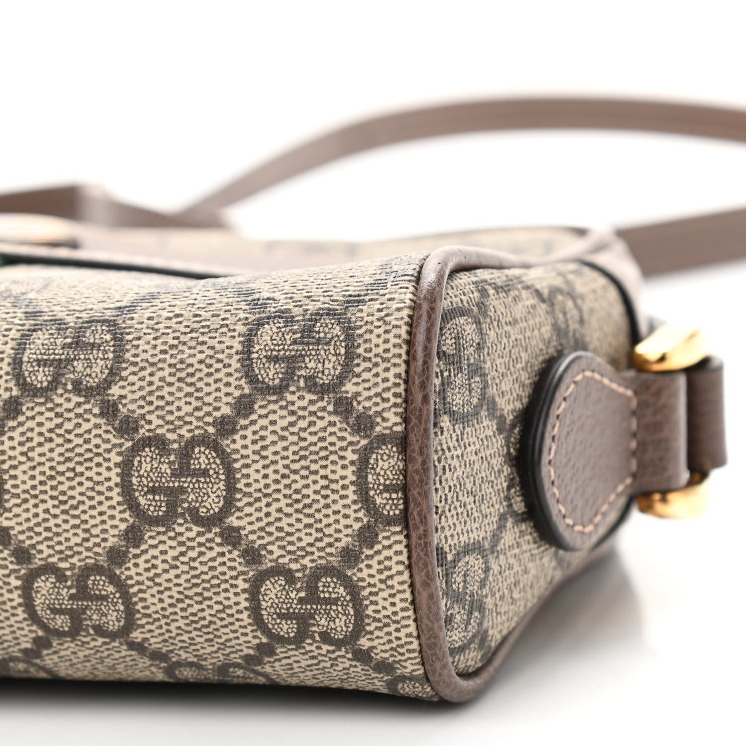 Gucci GG Supreme Monogram Web Mini Ophidia Shoulder Bag Brown 10 of 10