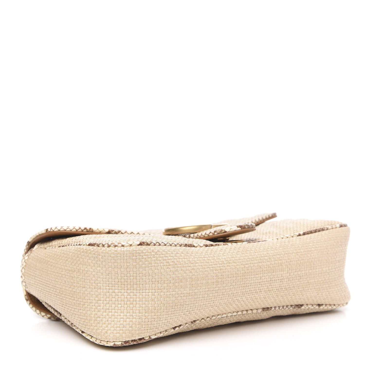 Gucci Raffia Elaphe Matelasse Small GG Marmont Shoulder Bag Natural Cream Brown 4 of 10