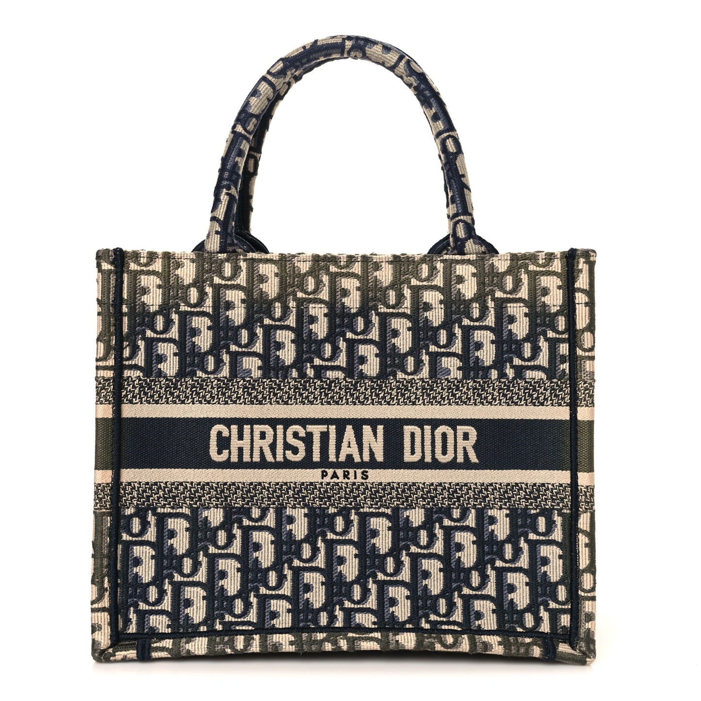 Oblique Small Book Tote Blue Multicolor