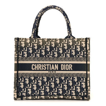 Christian Dior Oblique Small Book Tote Blue Multicolor 1 of 10