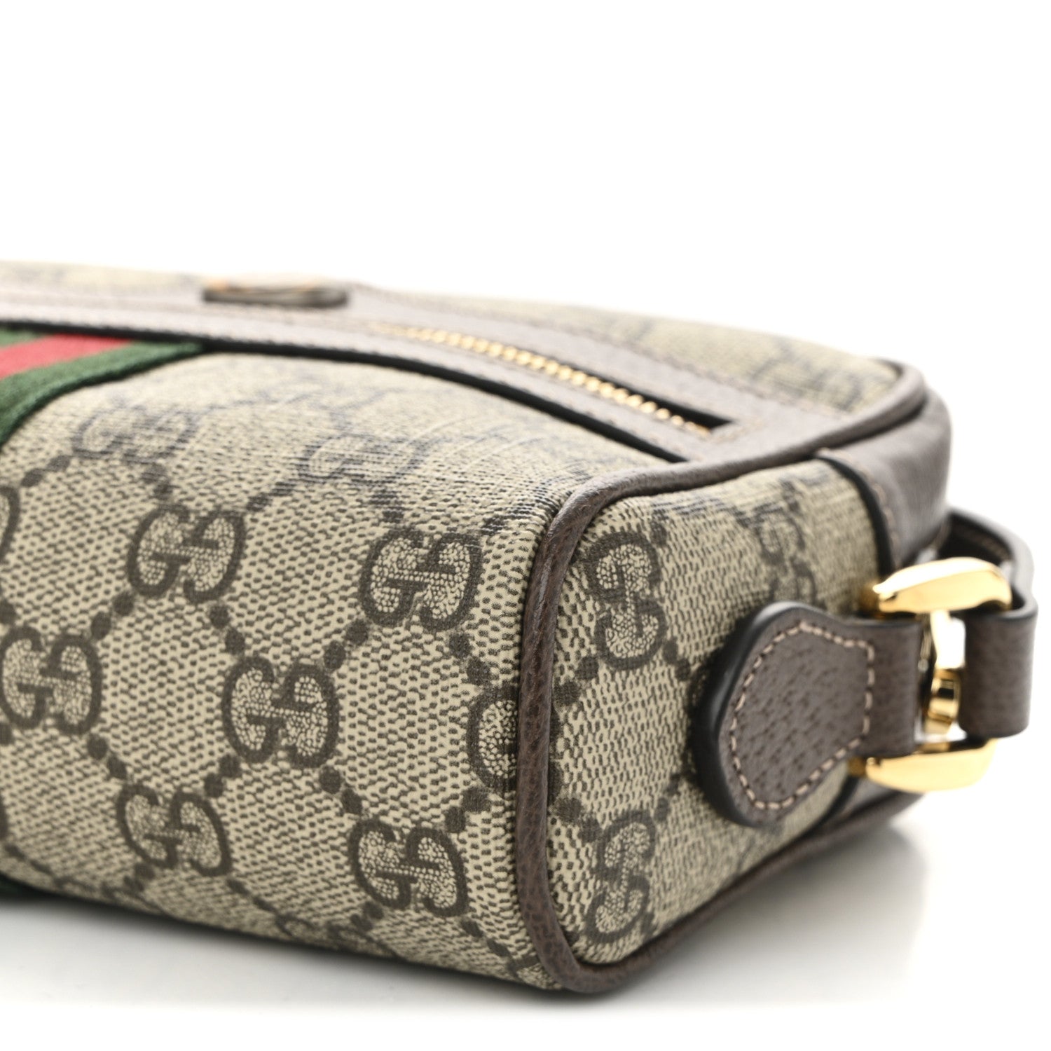 Gucci GG Supreme Monogram Web Mini Ophidia Shoulder Bag Brown 10 of 10