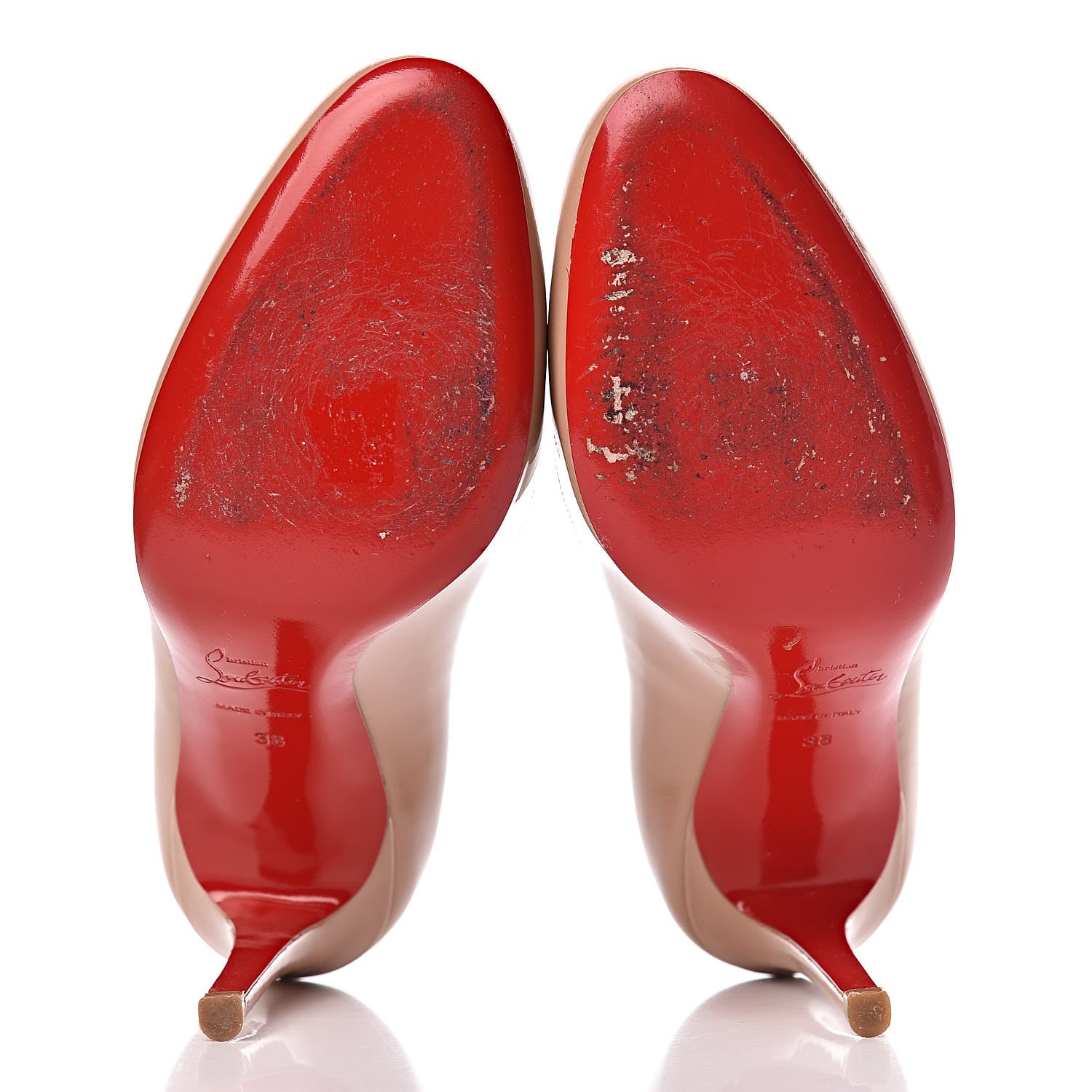 Christian Louboutin Patent Simple 100 Pumps 38 Nude 9 of 17