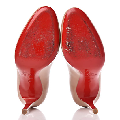 Christian Louboutin Patent Simple 100 Pumps 38 Nude 9 of 17