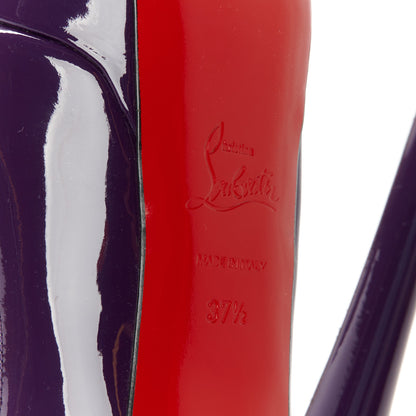 Christian Louboutin Patent Lady Peep 150 Pumps 37.5 Violet 7 of 9