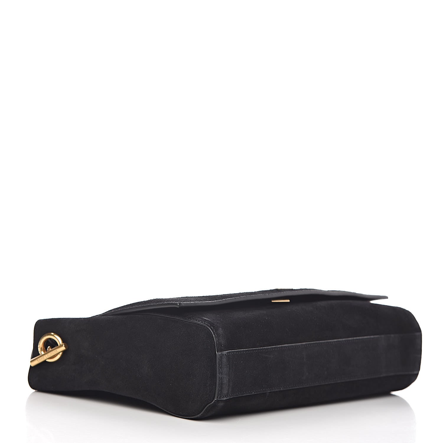 Saint Laurent Smooth Calfskin Suede Medium Reversible Monogram Kate Satchel Black 5 of 11