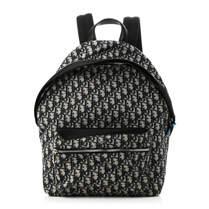 Christian Dior Oblique Calfskin Rider Backpack Beige Black 1 of 9