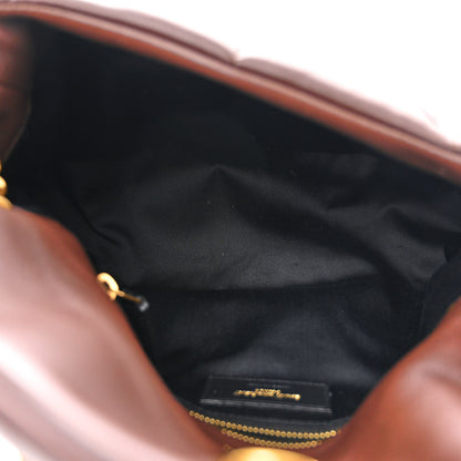 Saint Laurent Lambskin Quilted Small Loulou Puffer Monogram Chain Satchel Dark Ganache 5 of 12