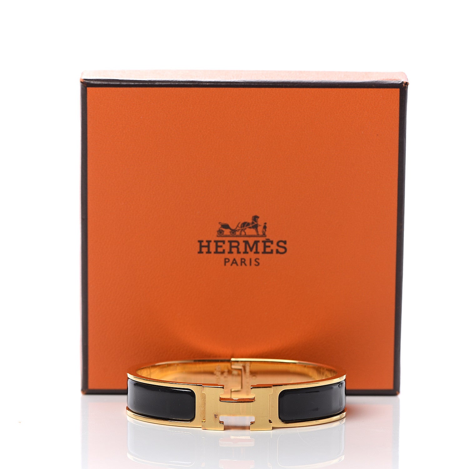 Hermes Enamel Narrow Clic Clac H Bracelet PM Black 5 of 5