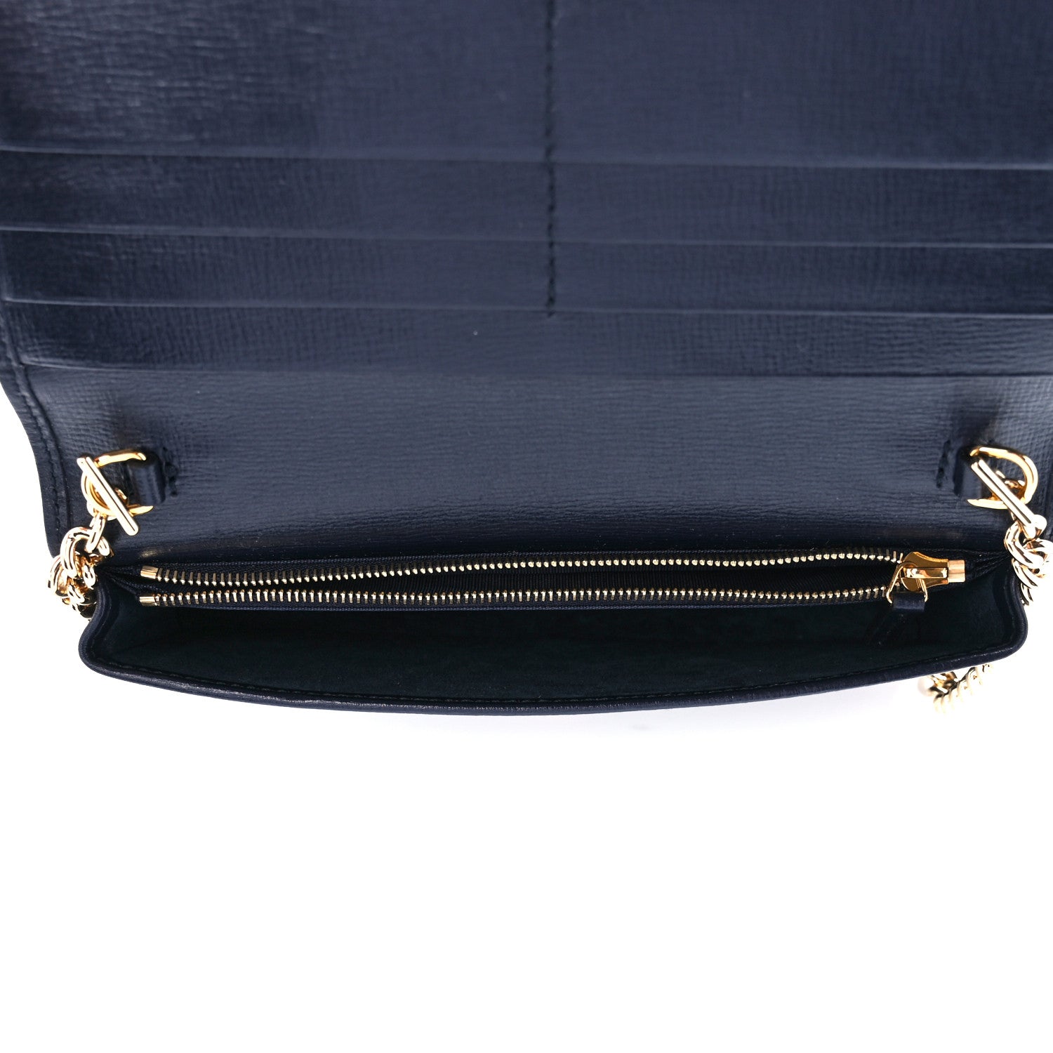 Gucci Lanzo Stretch Cord Azalea Calfskin Horsebit 1955 Wallet On Chain New Mud Blue 5 of 11