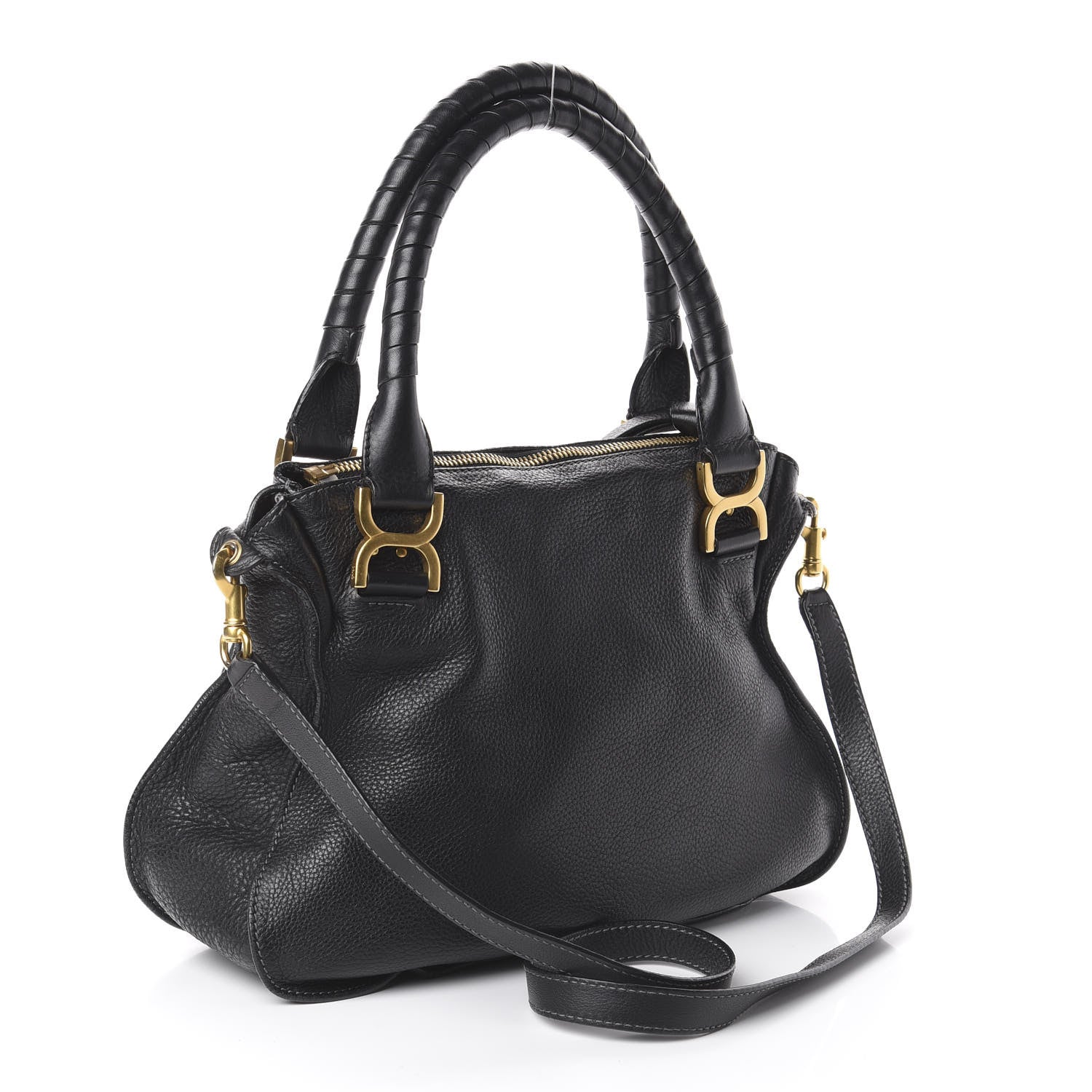 Chloe Calfskin Medium Marcie Satchel Black 2 of 8