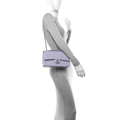 Chanel Caviar Quilted Medium Double Flap Light Purple 2 of 10