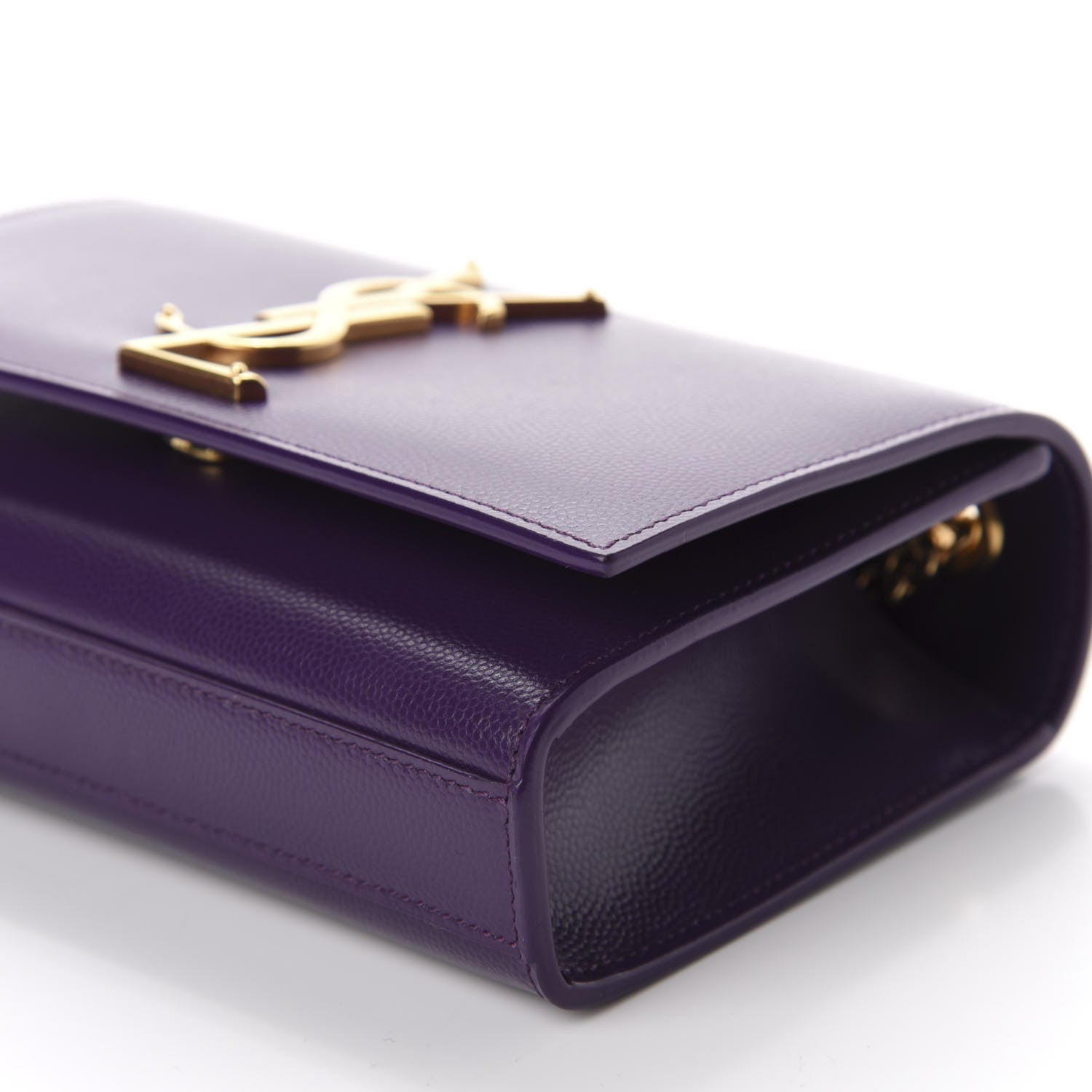 Saint Laurent Grain De Poudre Small Monogram Kate Satchel Lilac 7 of 10