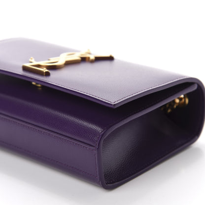 Saint Laurent Grain De Poudre Small Monogram Kate Satchel Lilac 7 of 10