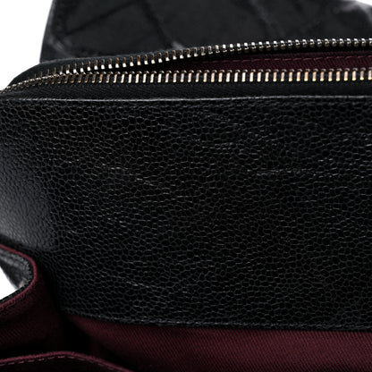 Chanel Crumpled Grained Calfskin Quilted CC Crave Tote Black 20 of 26