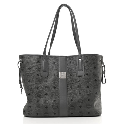 MCM Visetos Medium Liz Reversible Shopper Tote Phantom Grey 3 of 11