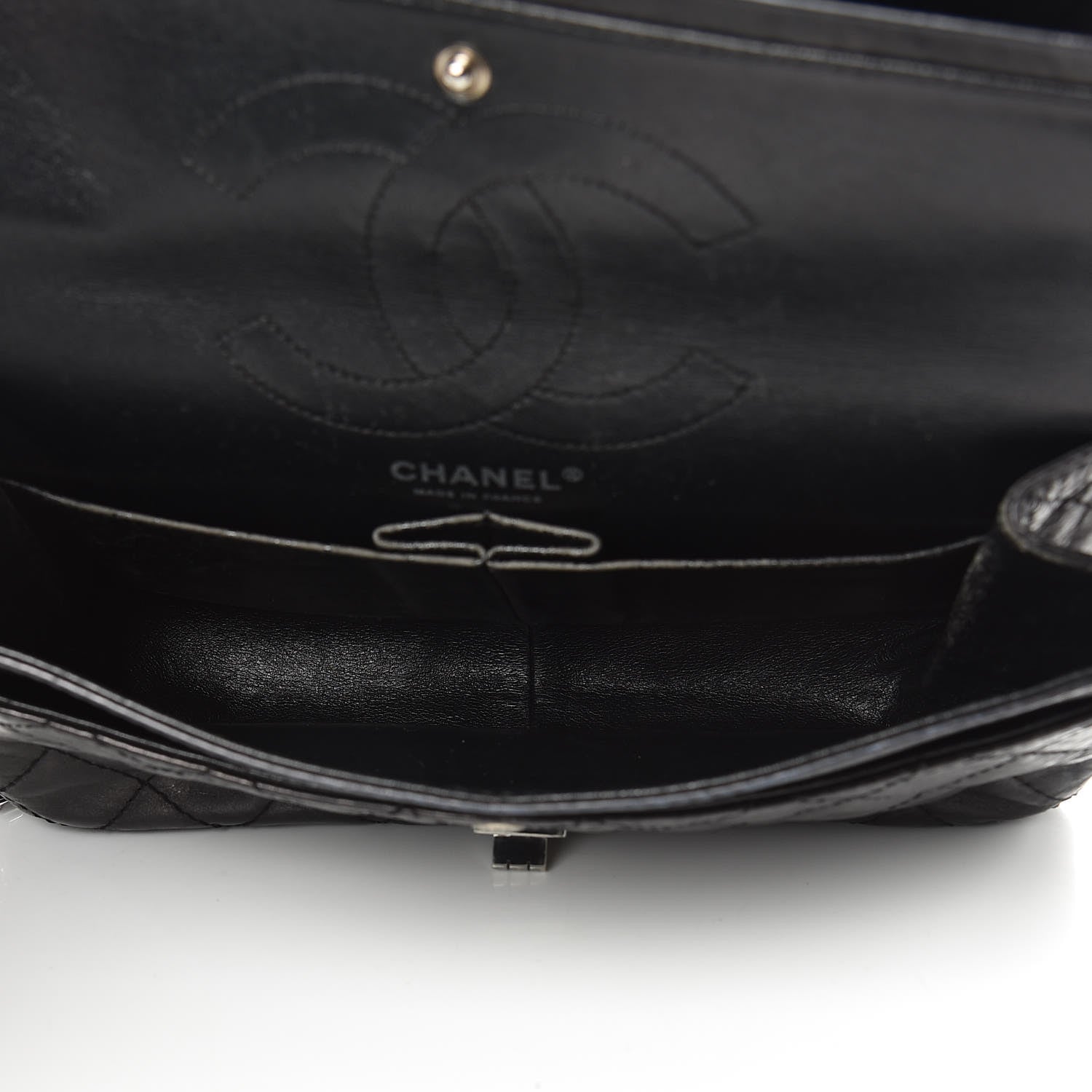 Chanel Metallic Aged Calfskin Quilted 2.55 Reissue 226 Flap Black 5 of 16