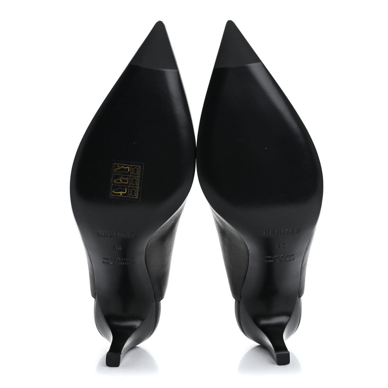 Hermes Nappa Lover 80 Slingback Pumps 36 Black 6 of 9