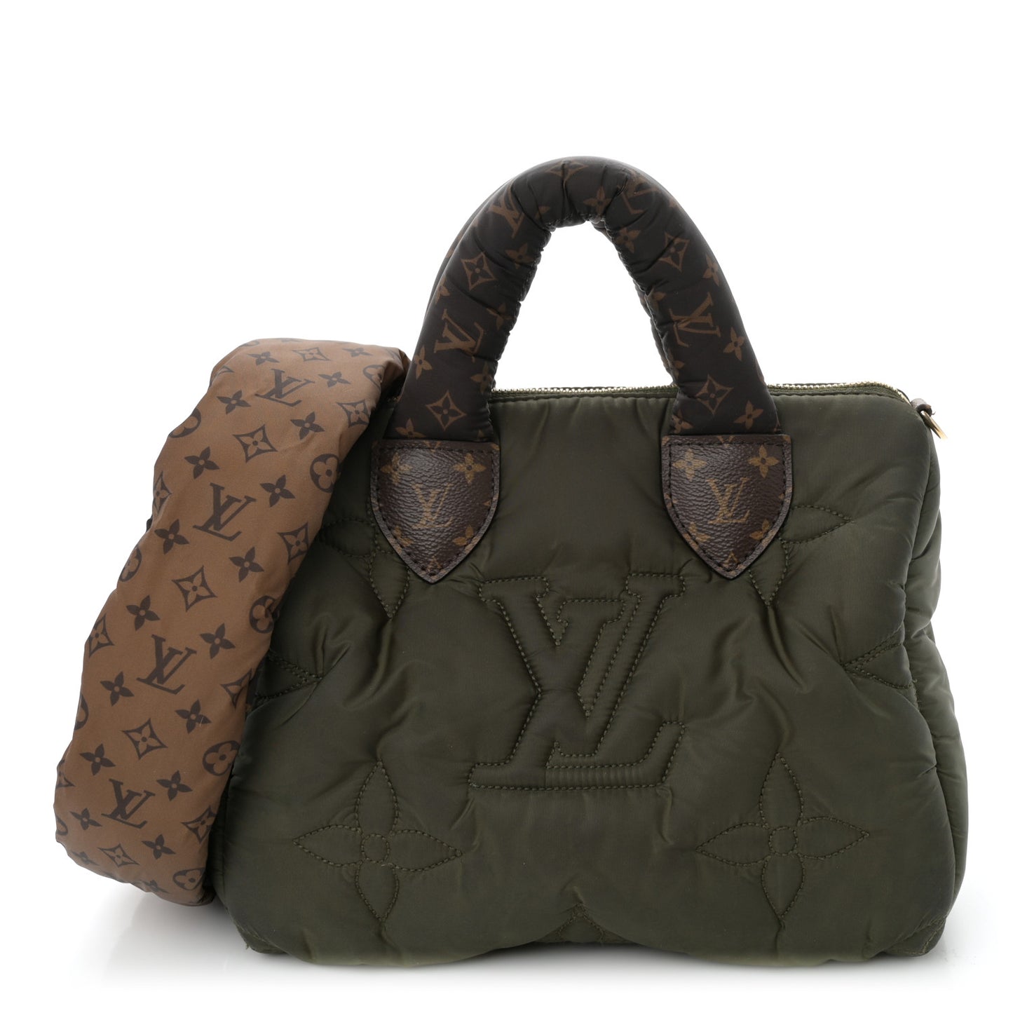 Econyl Mini Monogram Pillow Speedy Bandouliere 25 Khaki