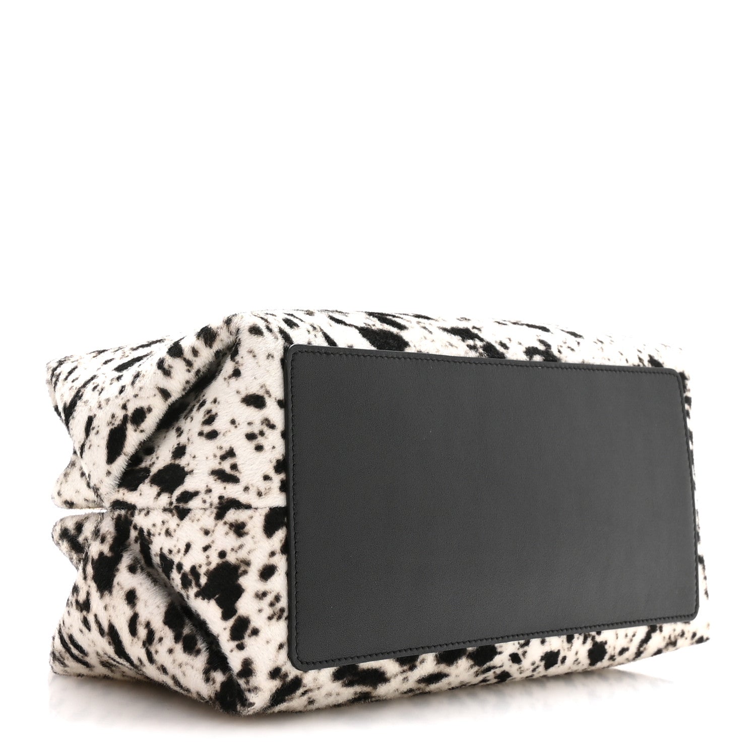 Chanel Lambskin Pony Hair Printed Clutch With Chain Black White 4 of 11