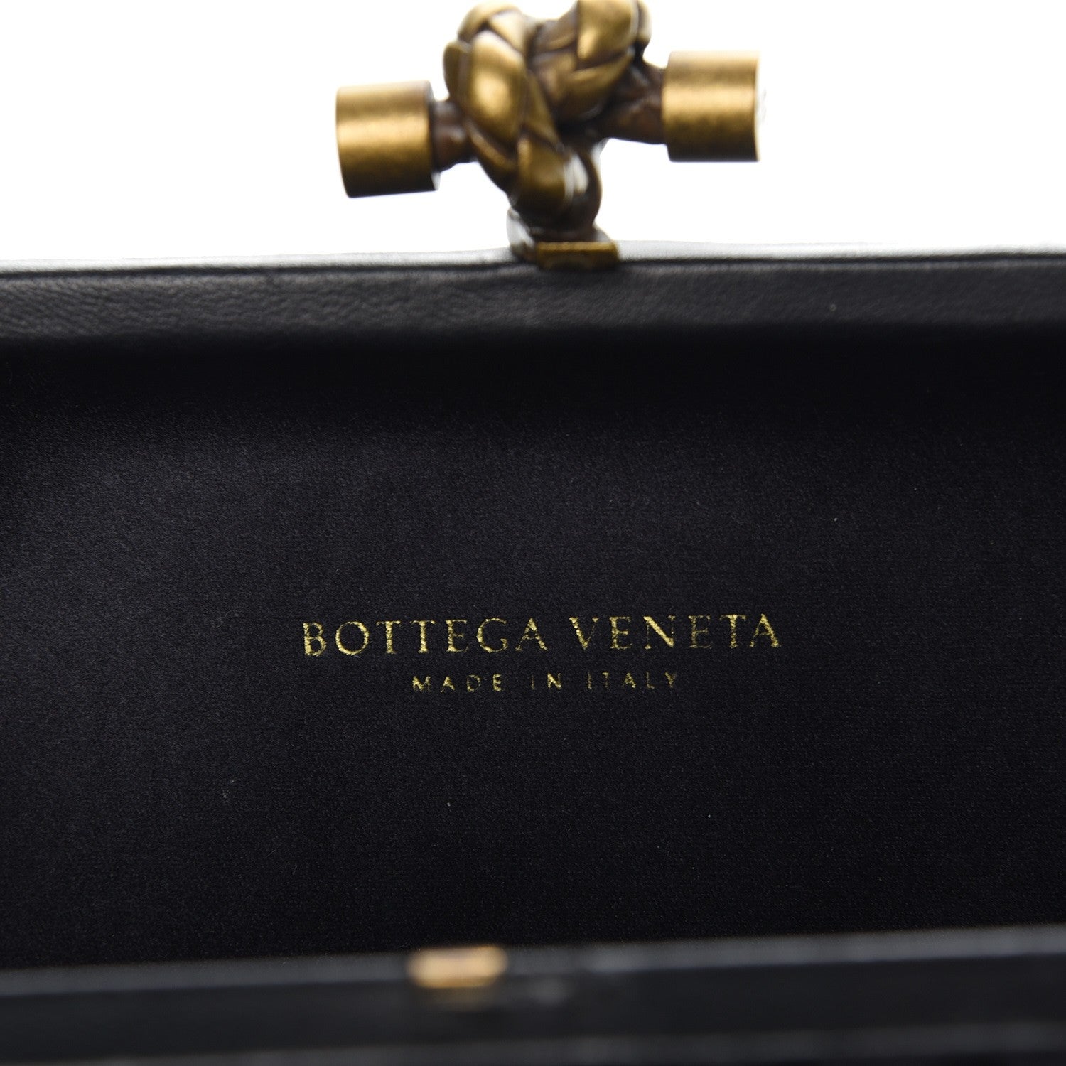 Bottega Veneta Satin Knot Clutch Nero Black 5 of 6