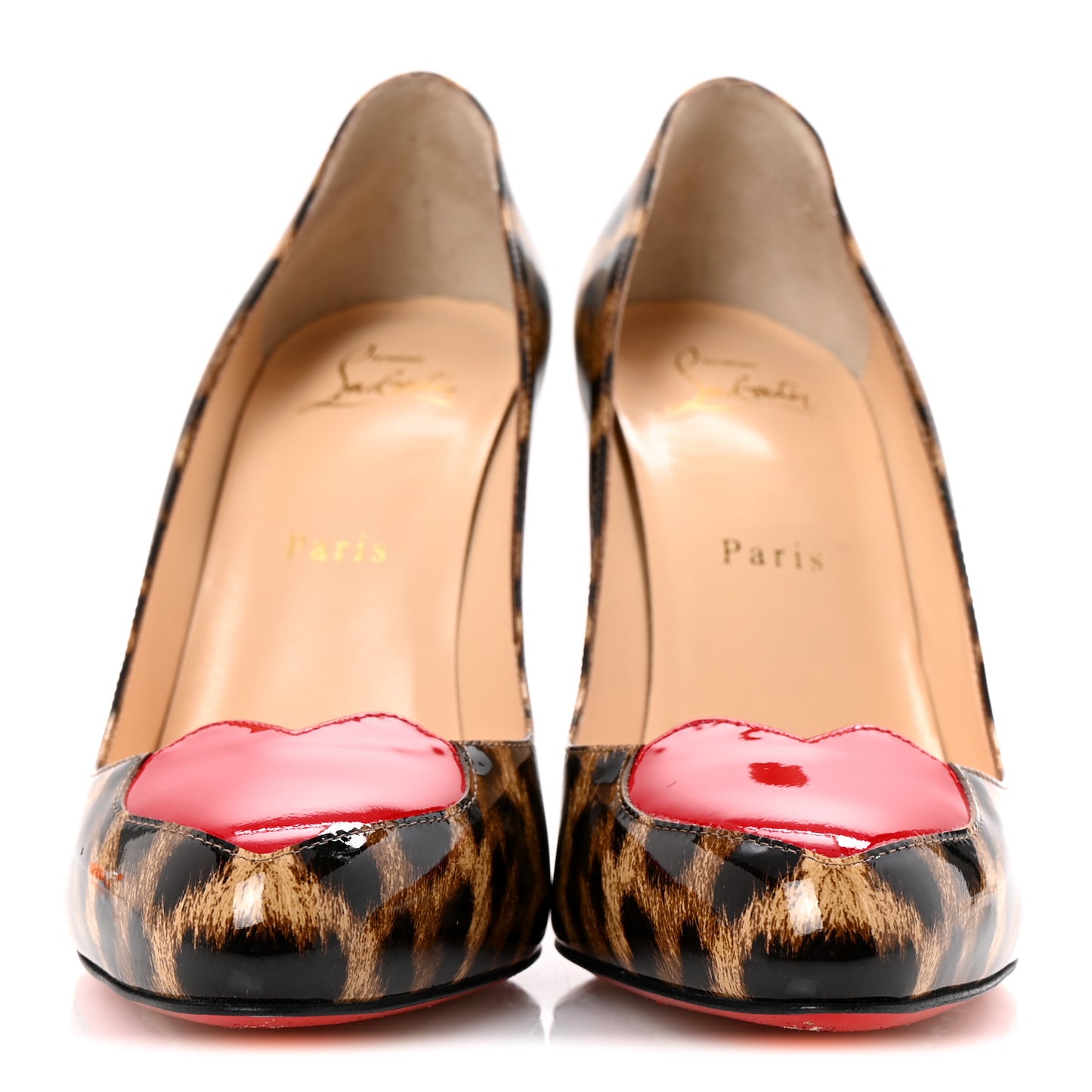 Patent Leopard Doracora 100 Pumps 39.5 Brown Red
