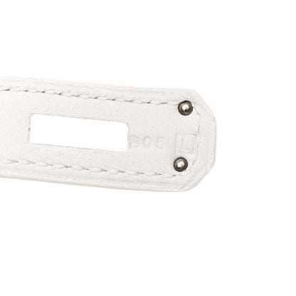 Hermes Taurillon Clemence Birkin 35 White 7 of 18