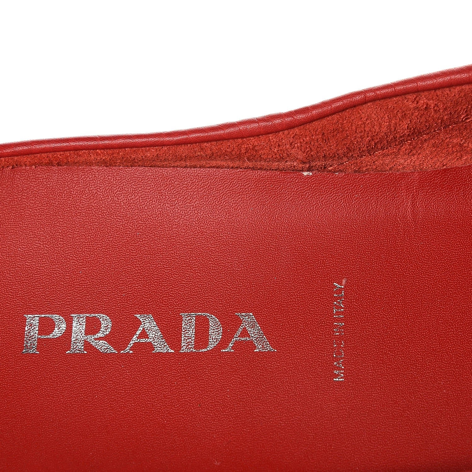 Prada Vitello Daino Logo Mules 36.5 Red 13 of 13