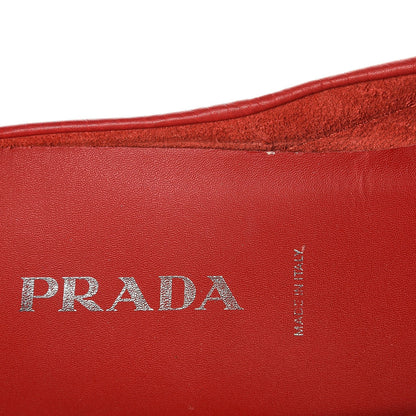Prada Vitello Daino Logo Mules 36.5 Red 13 of 13