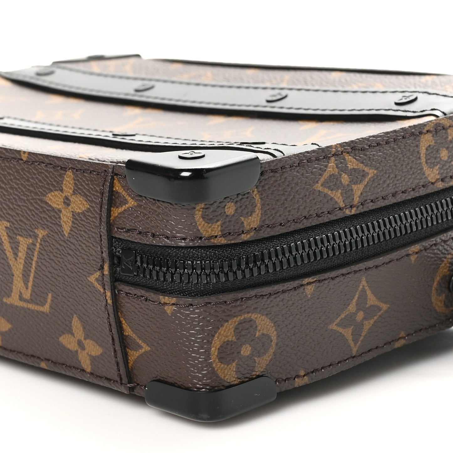 Monogram Macassar Handle Soft Trunk Black