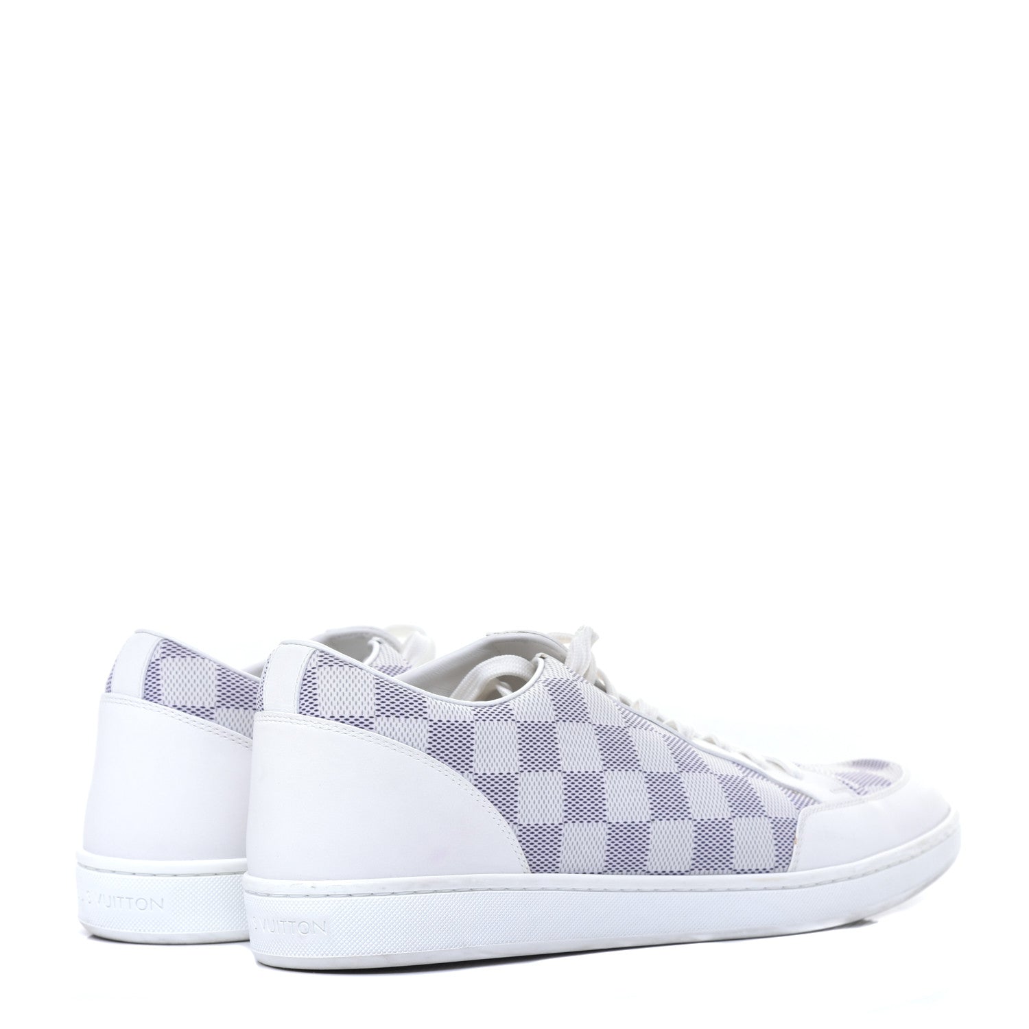 Louis Vuitton Damier Azur Mens Sneakers 8.5 White 4 of 10
