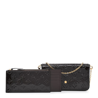 Louis Vuitton Vernis Pochette Felicie Chain Wallet Amarante 1 of 14
