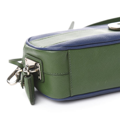 Prada Saffiano Buckle Bi-Color Camera Bag Bluette Lari 9 of 16