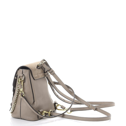 Chloe Suede Calfskin Mini Faye Backpack Motty Grey 4 of 8
