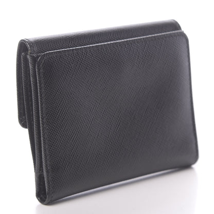 Prada Saffiano Metal Flap Wallet Black 3 of 9
