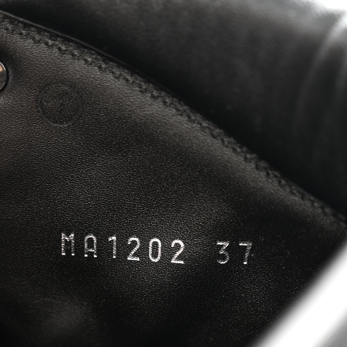 Calfskin Patent Monogram Ruby Flat Ranger Boots 37 Black
