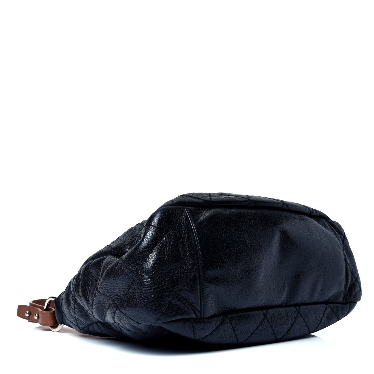 Chanel Glazed Calfskin On The Road Hobo Black 3 of 4