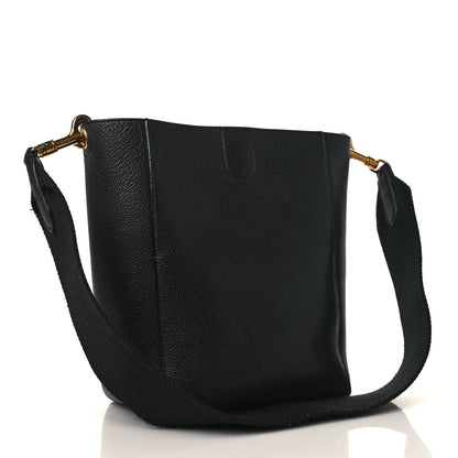 Celine Soft Grained Calfskin Small Sangle Bucket Bag Black 3 of 8