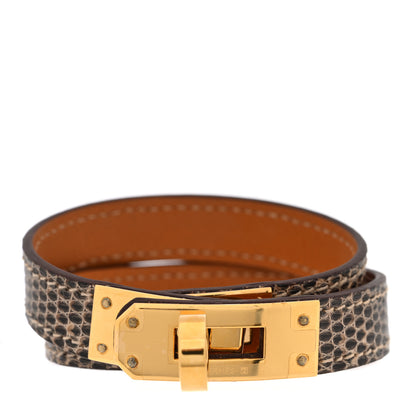 Hermes Lizard Kelly Double Tour Bracelet T2 Ombre 1 of 5