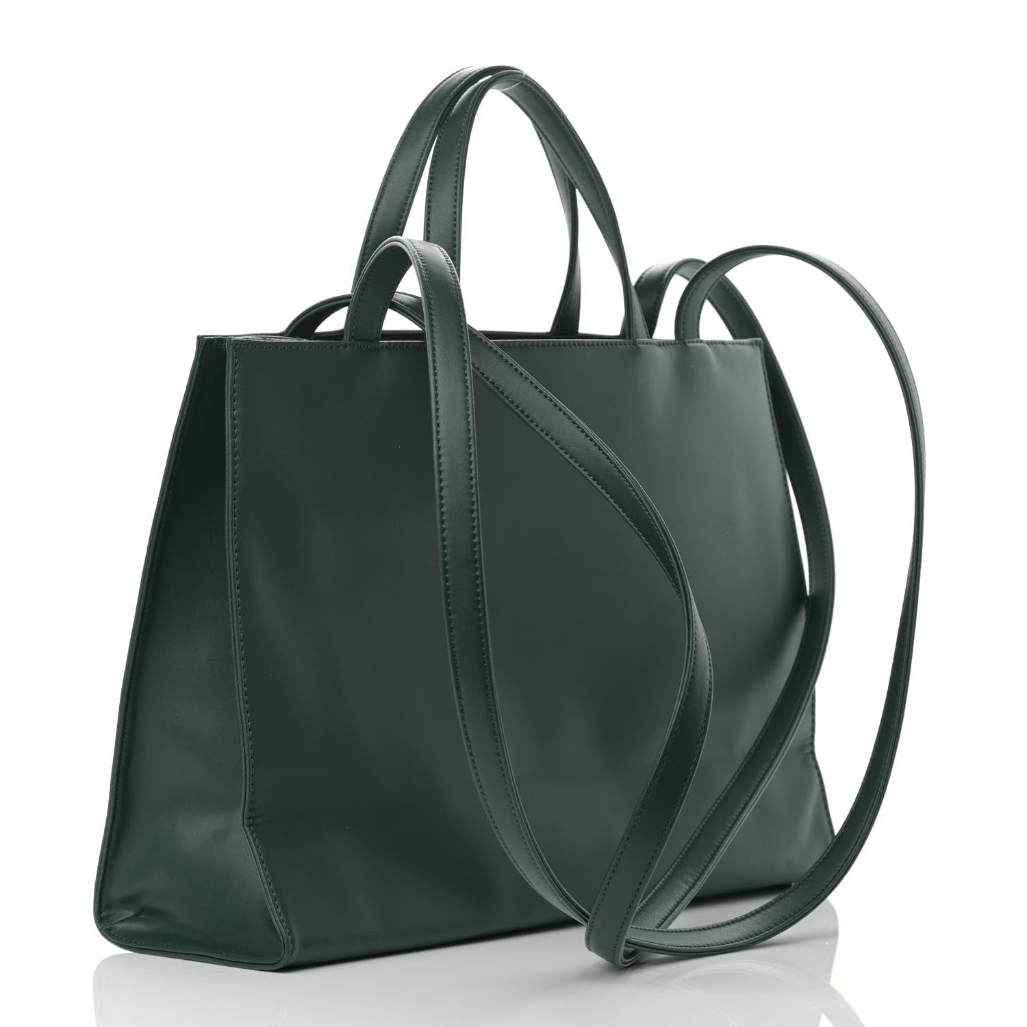Telfar Vegan Leather Medium Shopping Bag Dark Olive 3 of 10