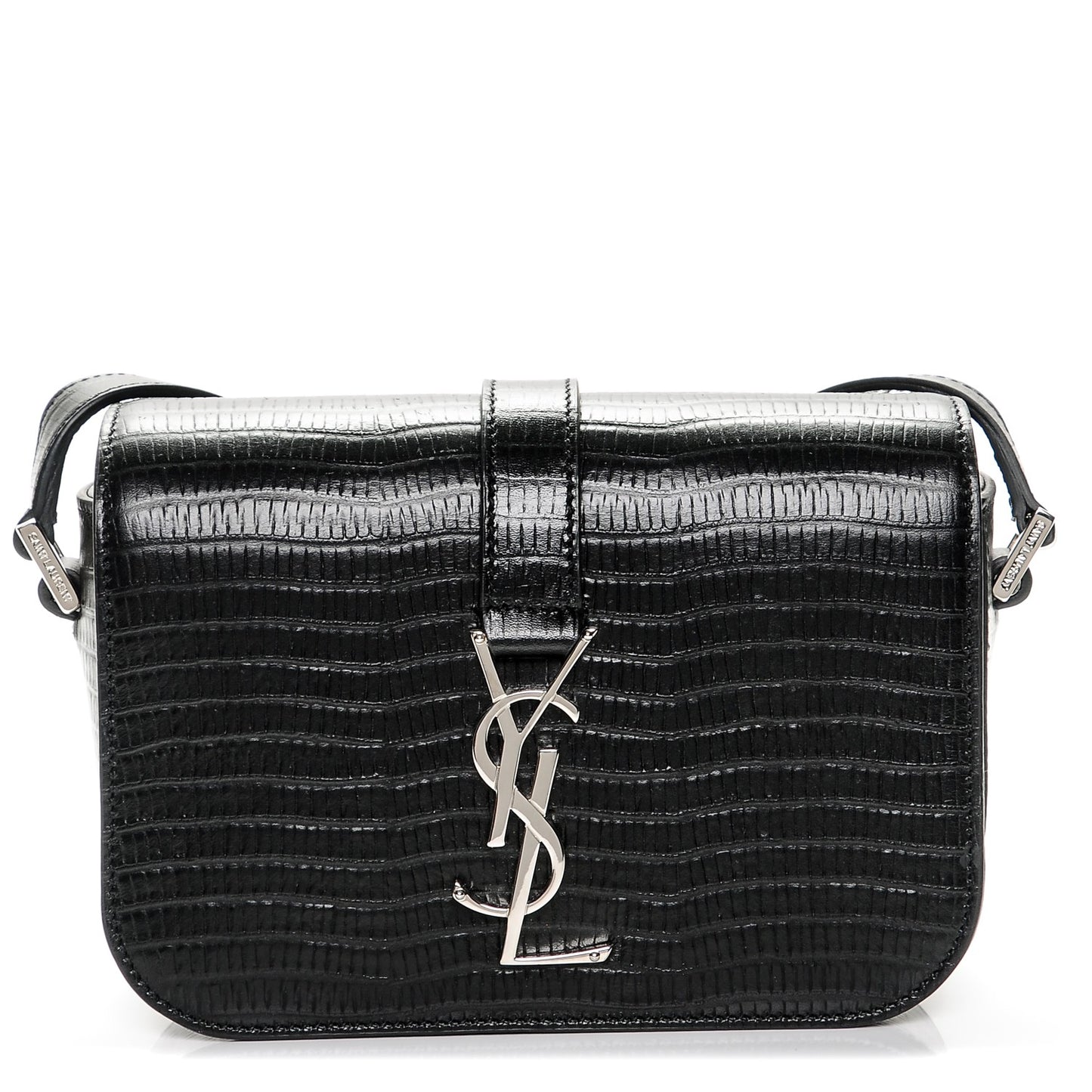 Lizard Calfskin Embossed Small Classic Monogram Universite Bag Black