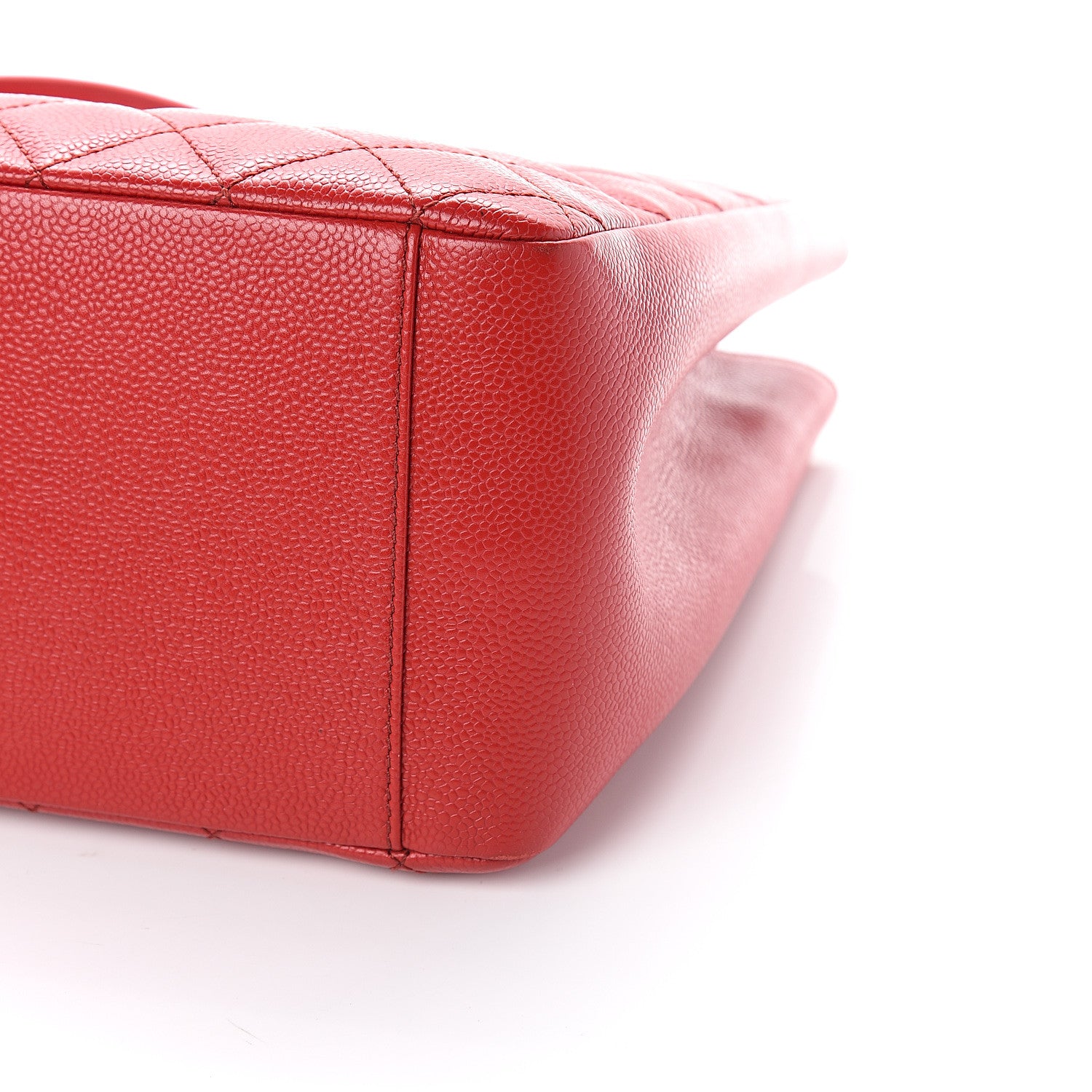 Chanel Caviar Quilted Grand Shopping Tote GST Red 9 of 9